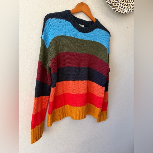 Urban Outfitters Benny Stripe Boyfriend Oversized Sweater Women Extra Small XS - Picture 5 of 10
